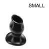 Oxballs Plug Tunnel Pig-Hole noir Small - 7 x 4.5 cm